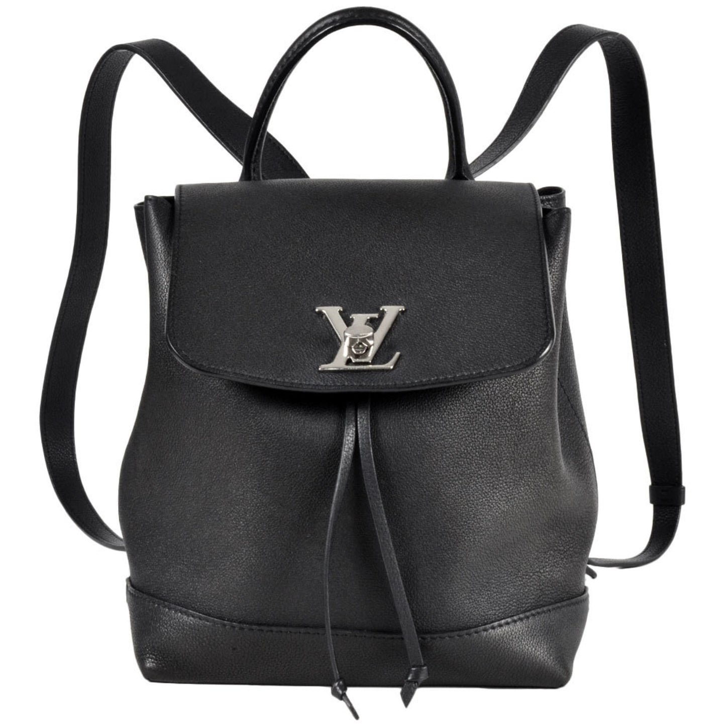 Louis Vuitton Lockme, Black, Leather, backpack