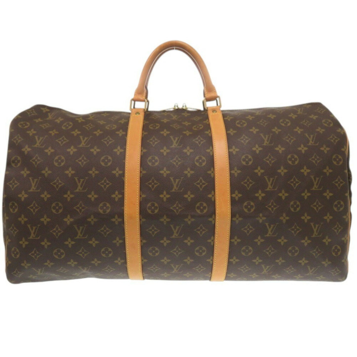 Louis Vuitton Keepall 60, Brown, Canvas, travel