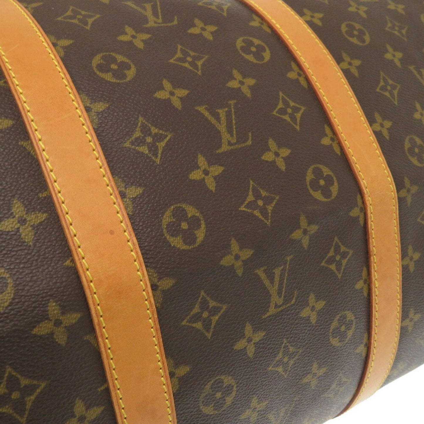 Louis Vuitton Keepall 60, Brown, Canvas, travel