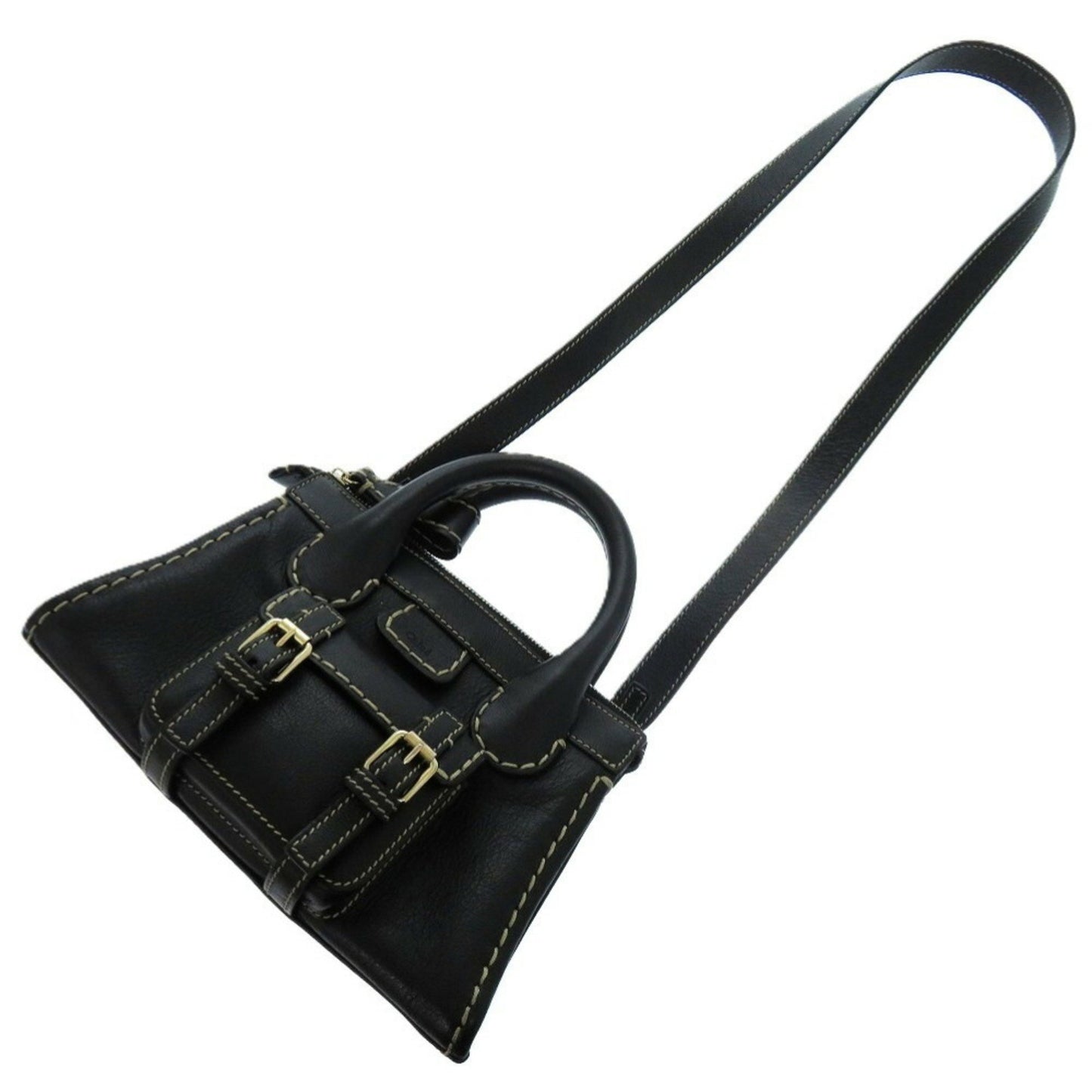 Chloé Edith, Black, Leather, shoulder