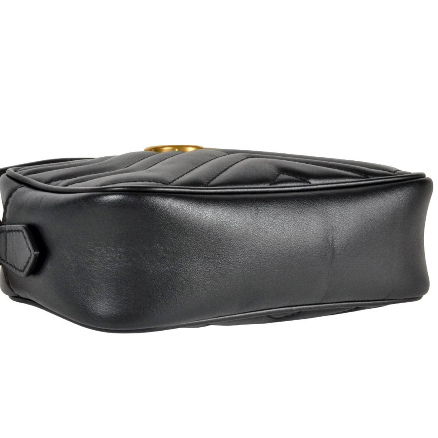 Gucci GG Marmont, Black, Leather, shoulder