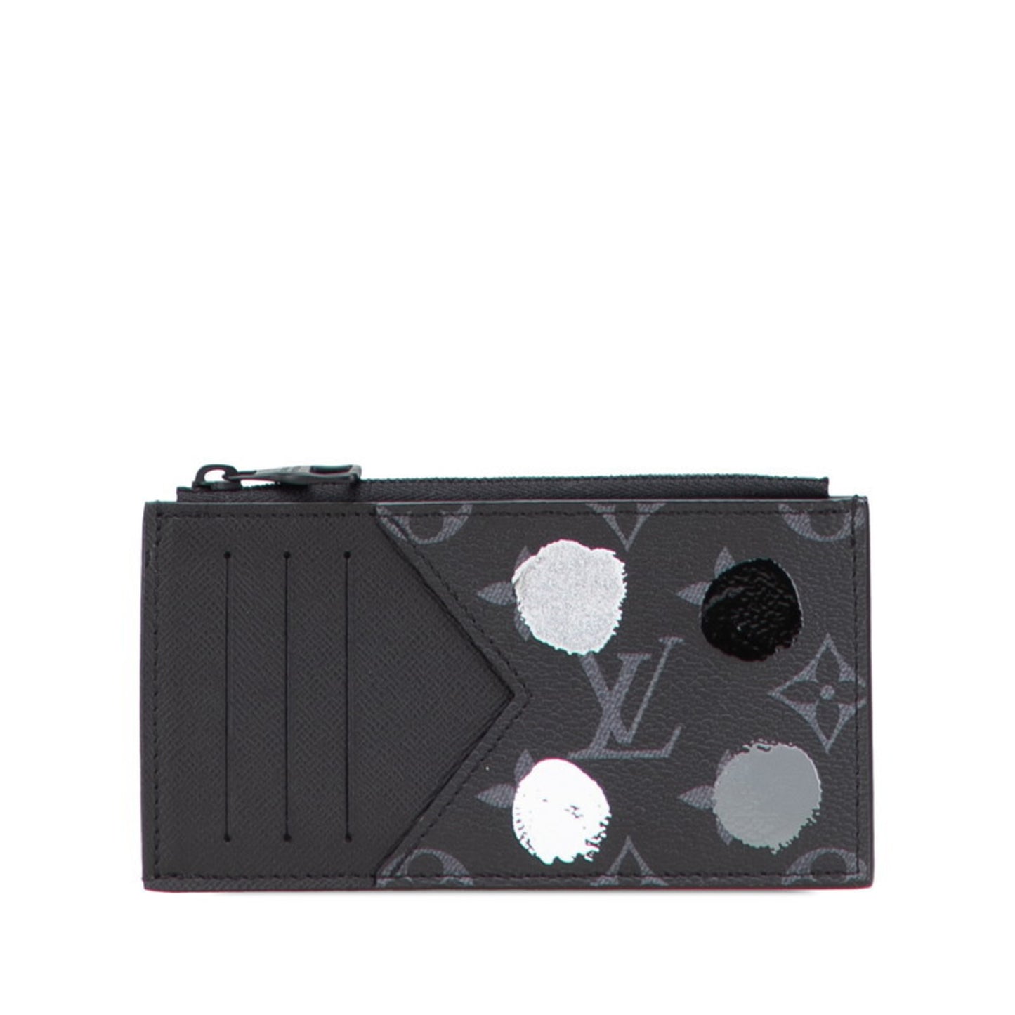 Louis Vuitton Card case, Black, Leather, wallet
