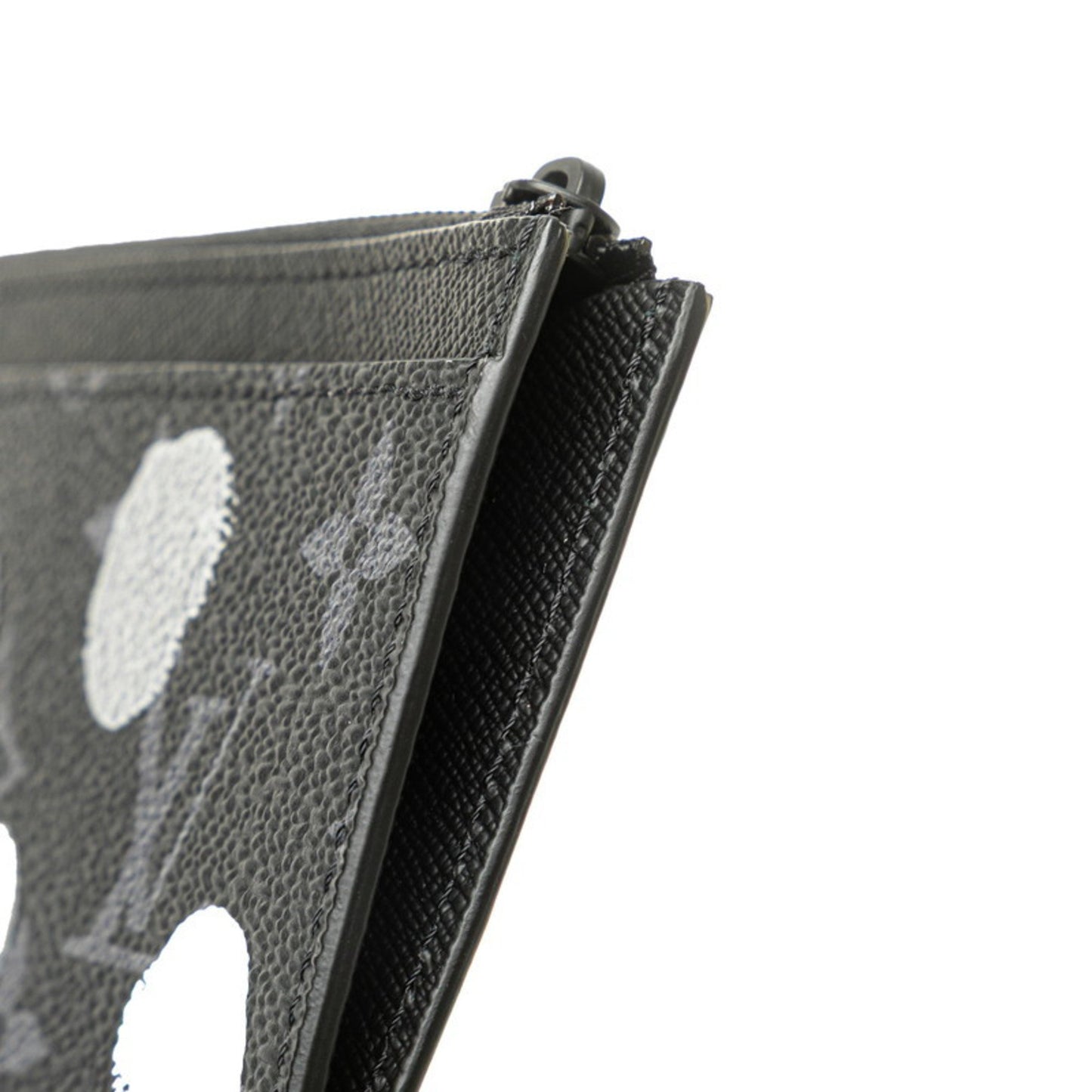 Louis Vuitton Card case, Black, Leather, wallet