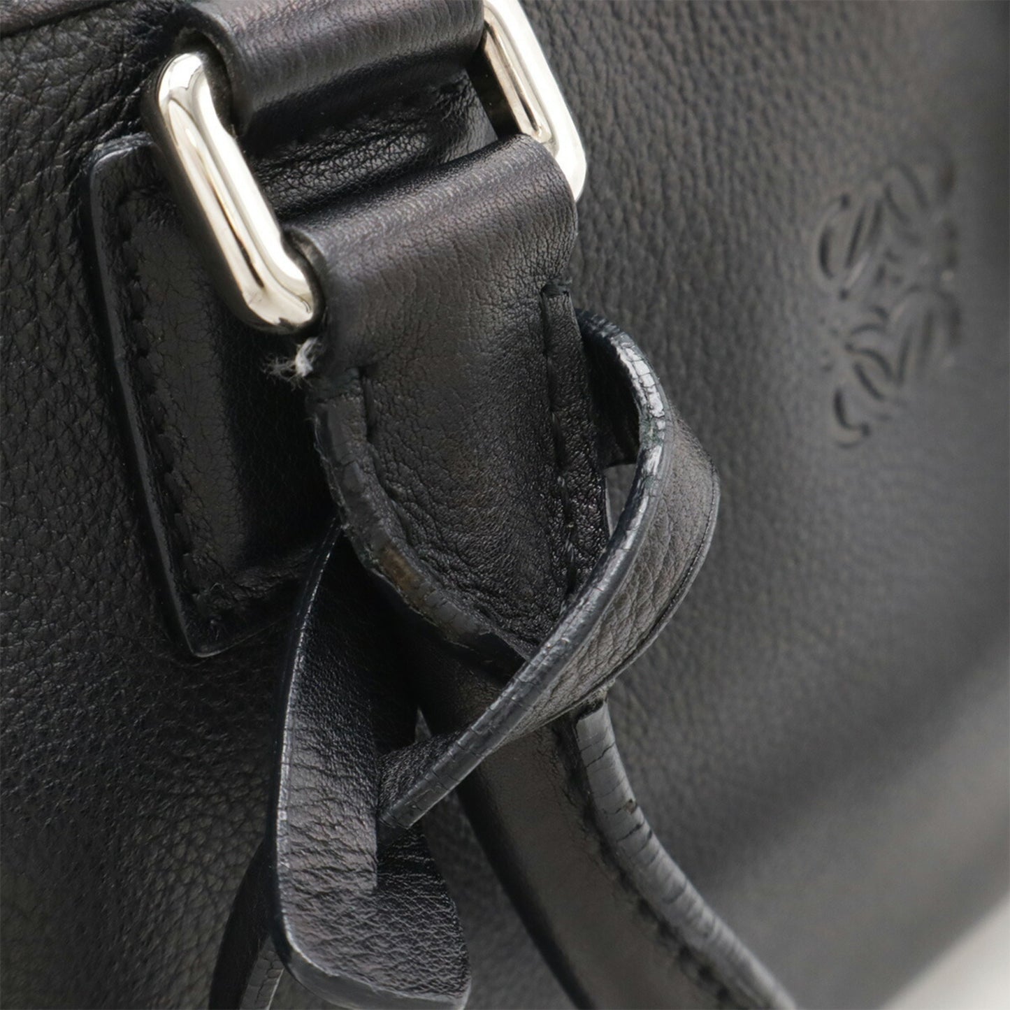 Loewe Amazona, Black, Leather, handbag