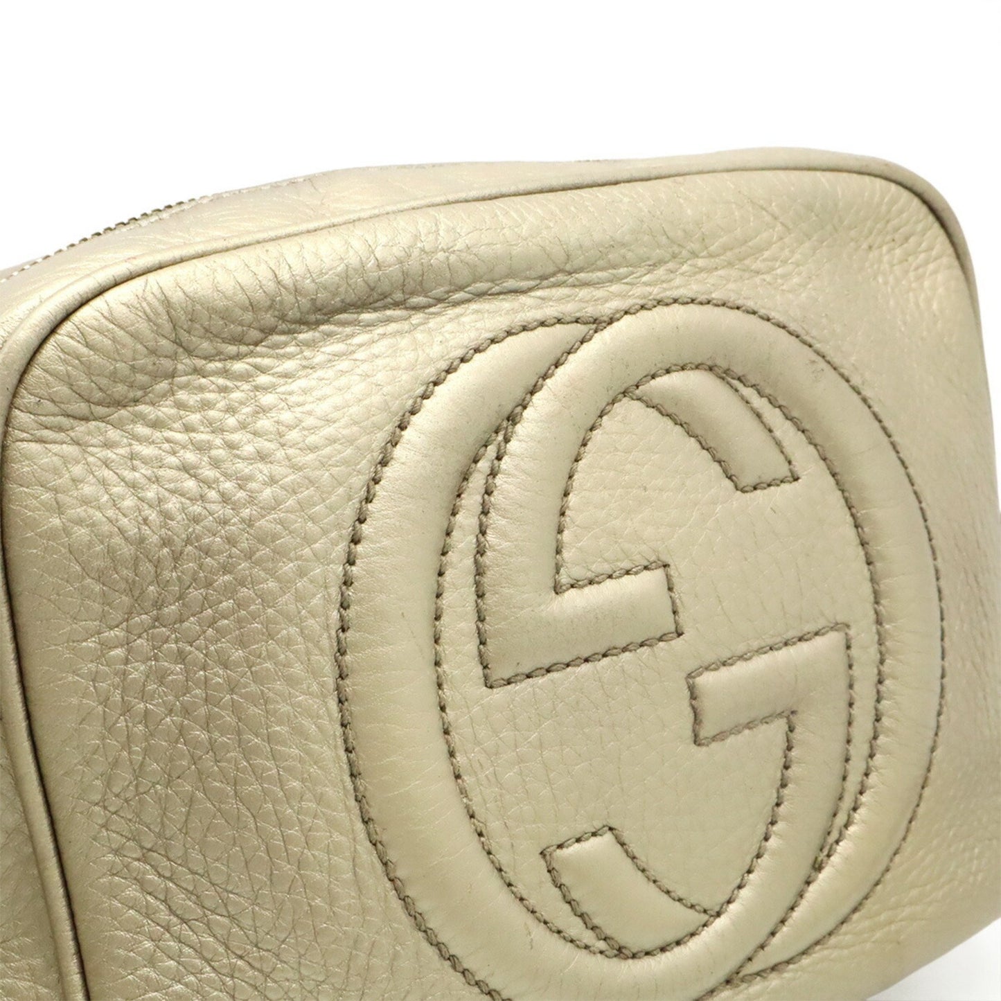 Gucci Soho, Gold, Leather, shoulder