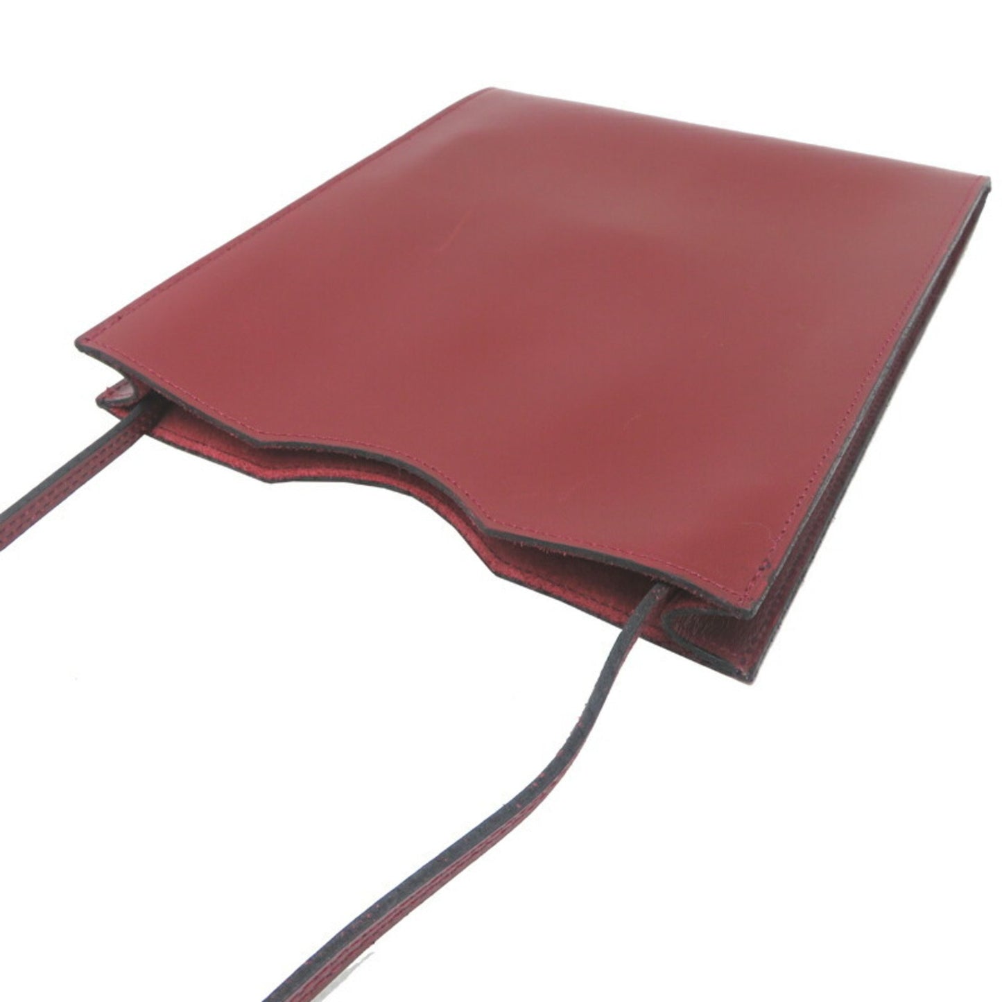 Hermès Onimetou, Burgundy, Leather, shoulder