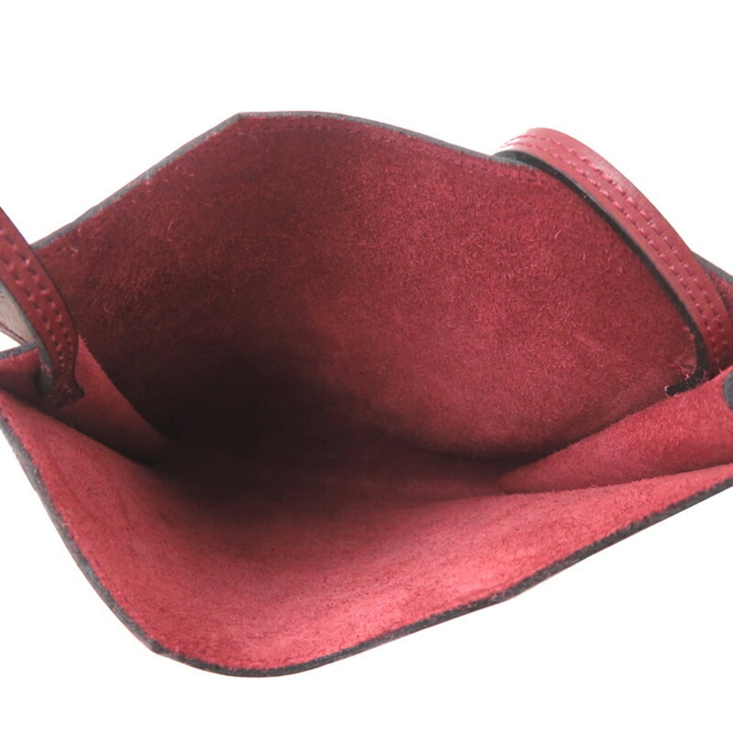 Hermès Onimetou, Burgundy, Leather, shoulder