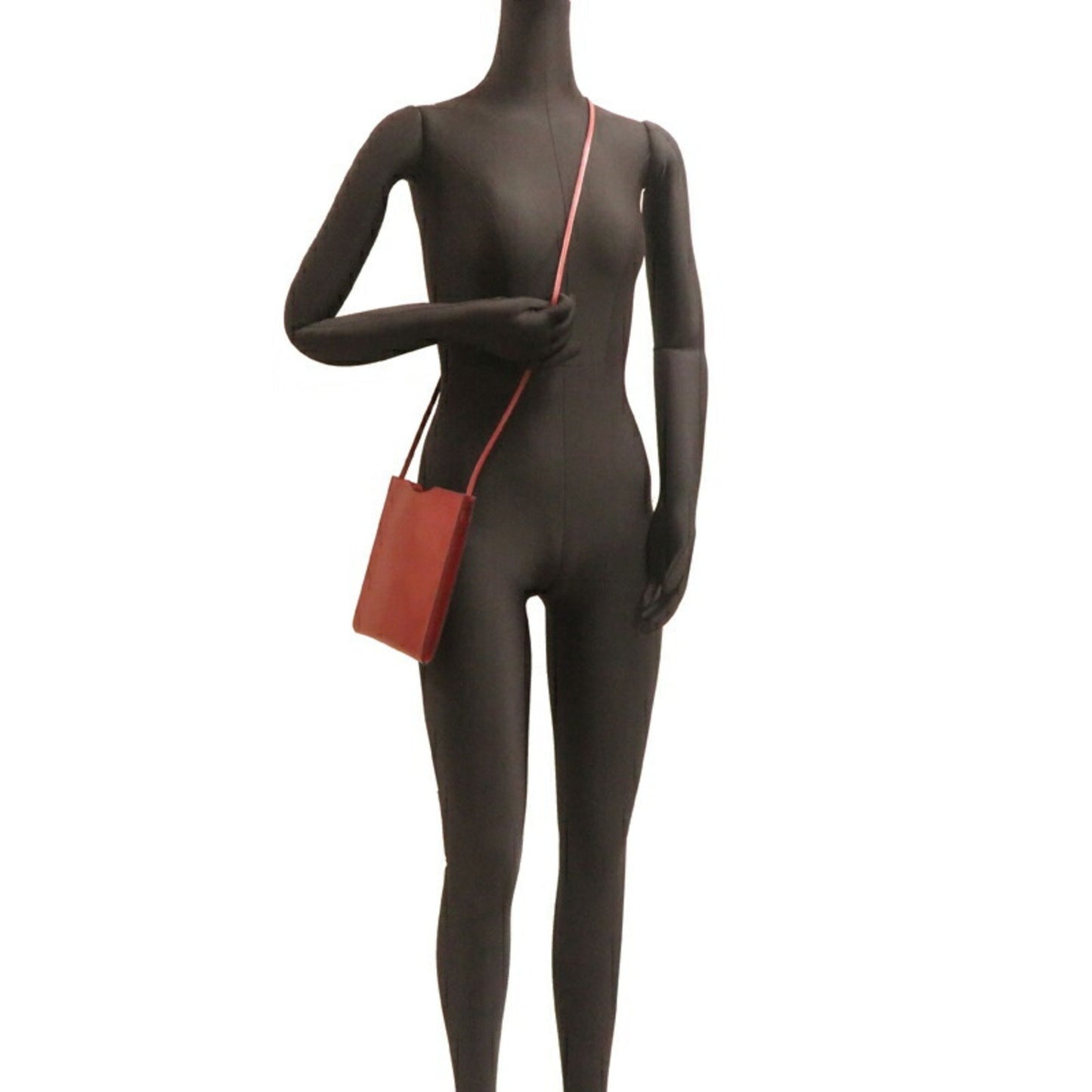 Hermès Onimetou, Burgundy, Leather, shoulder