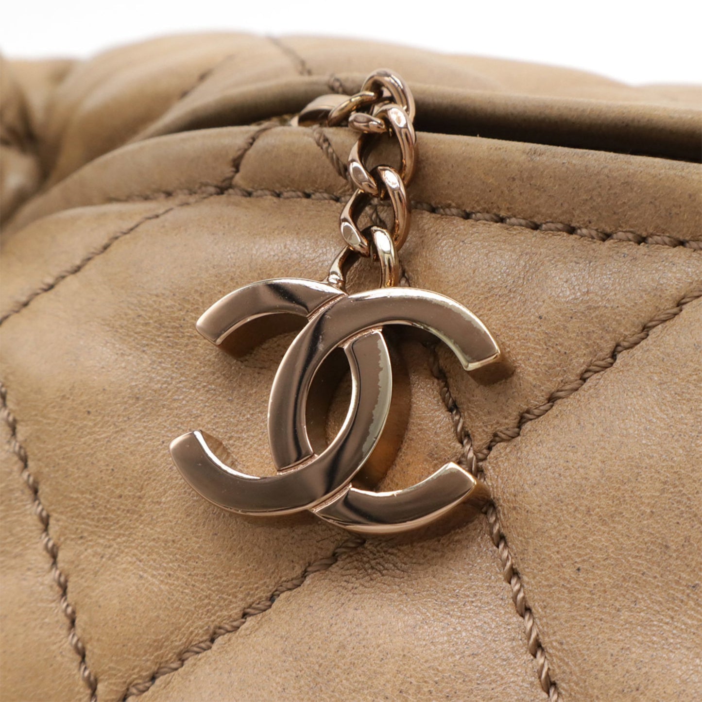Chanel Wild stitch, Beige, Leather, shoulder