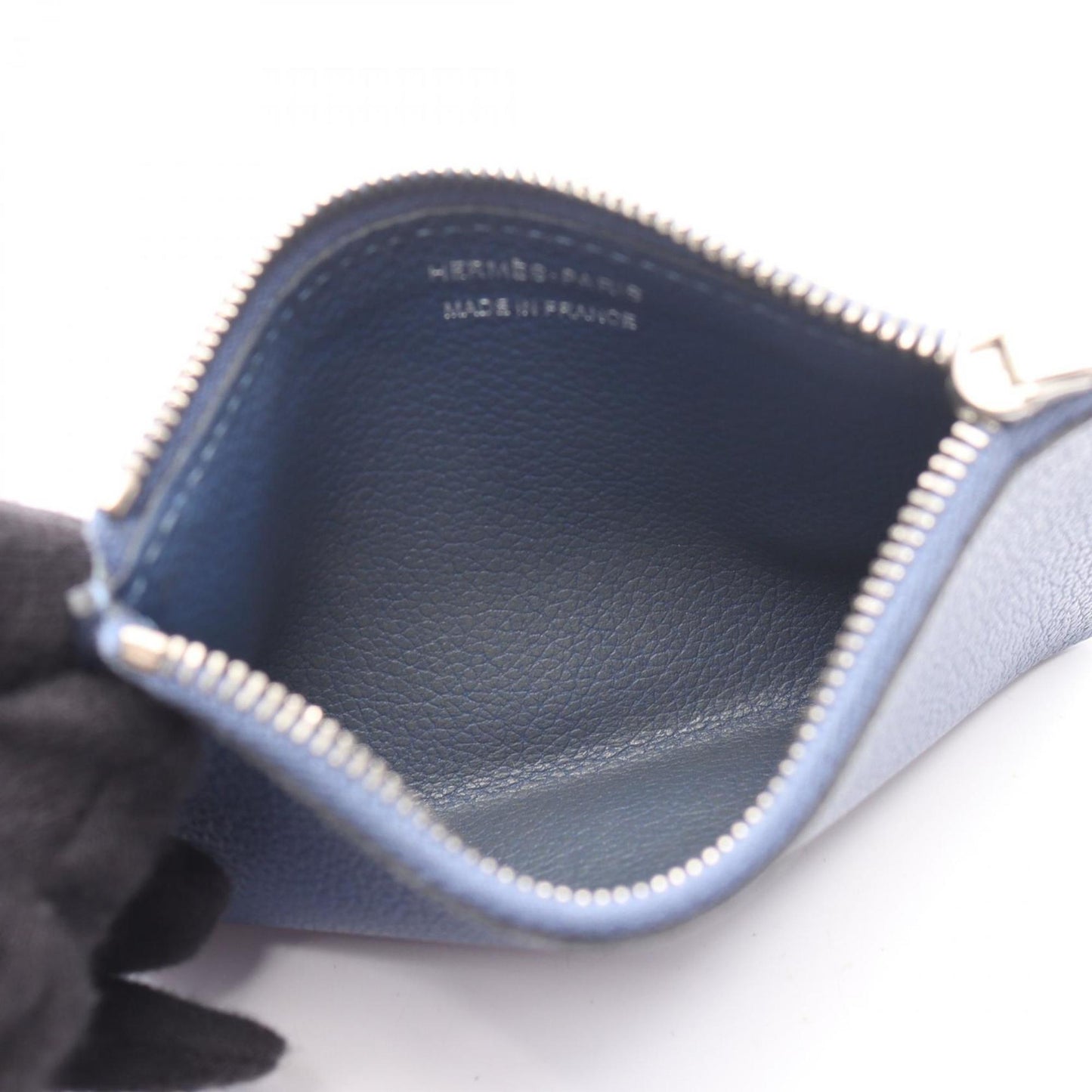 Hermès Passant, Blue, Leather, wallet