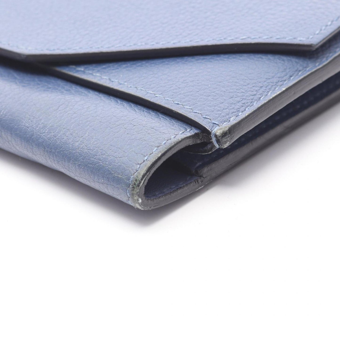 Hermès Passant, Blue, Leather, wallet