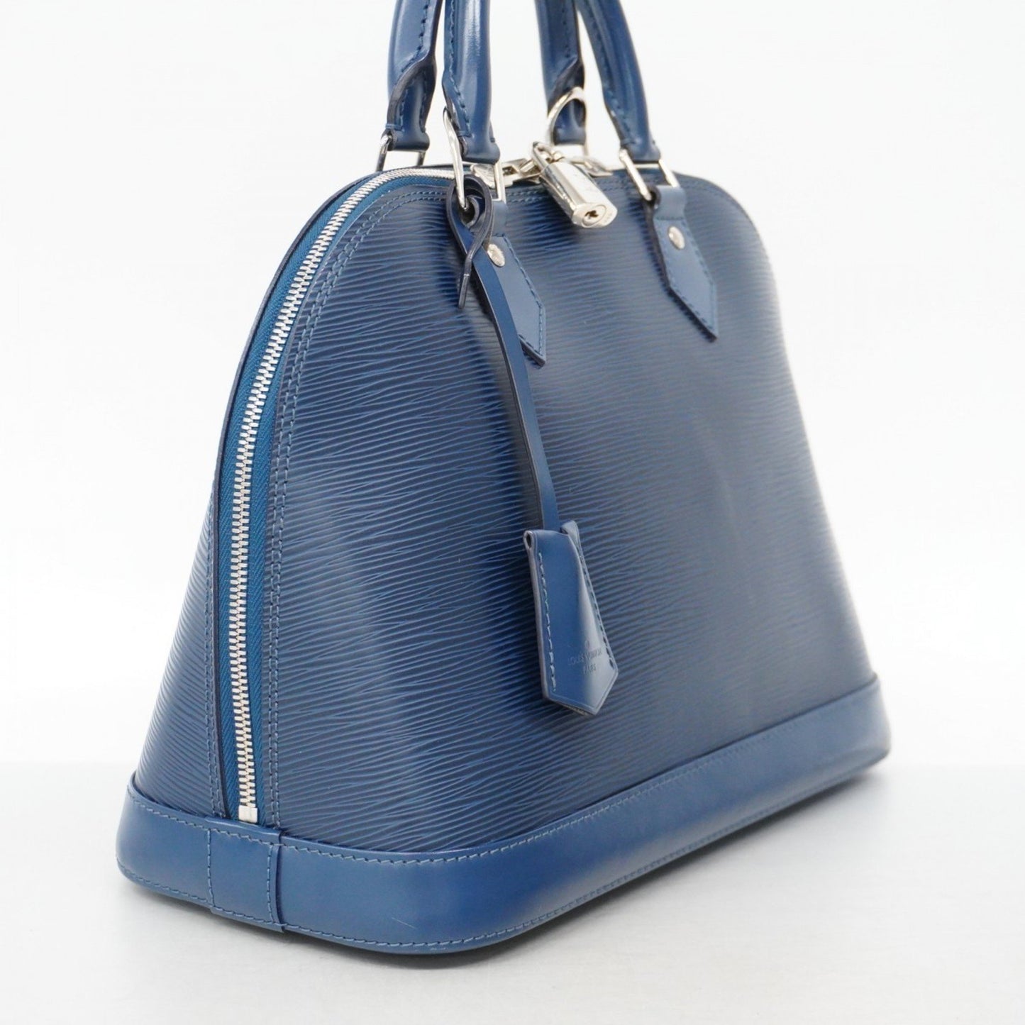 Louis Vuitton Alma, Navy, Canvas, handbag