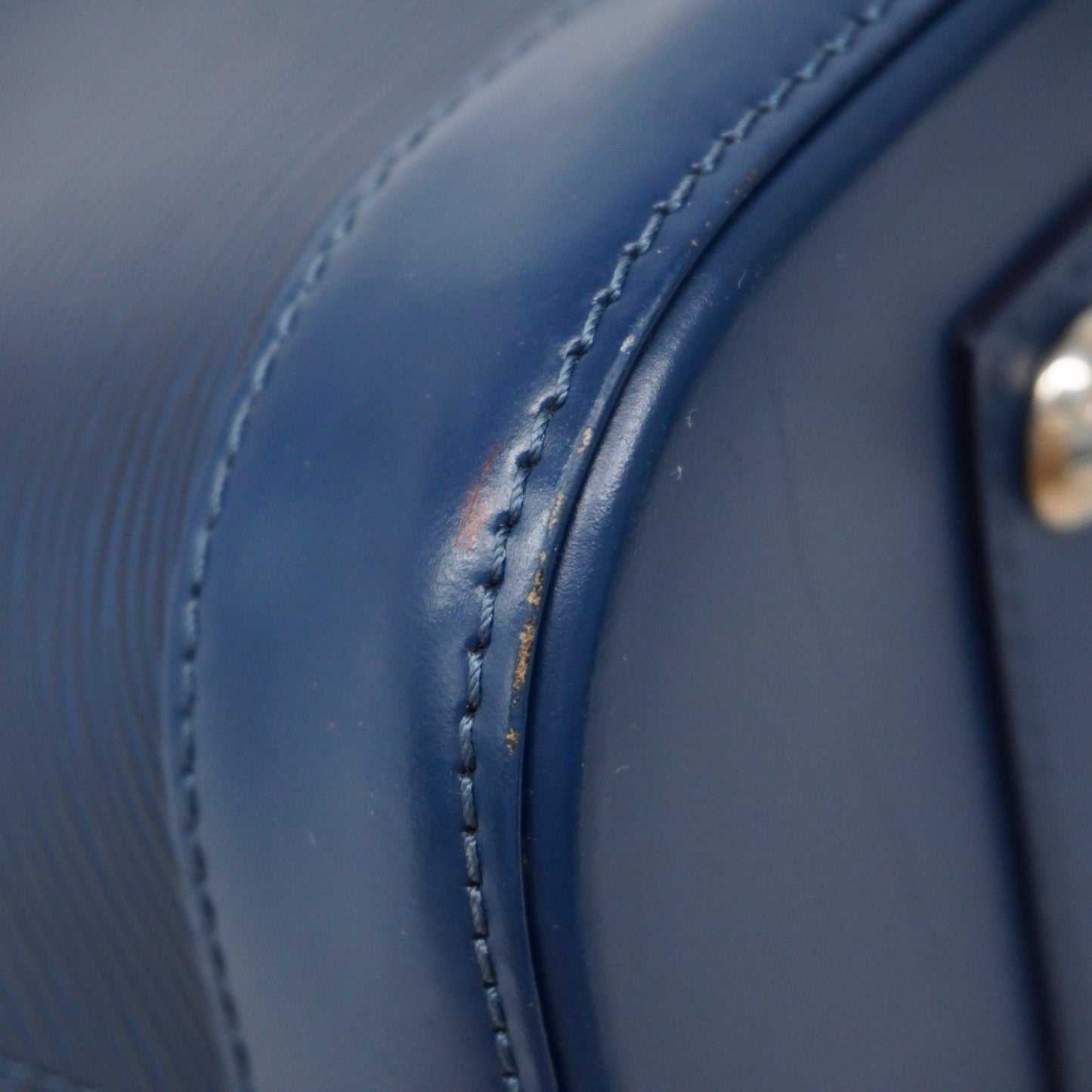 Louis Vuitton Alma, Navy, Canvas, handbag