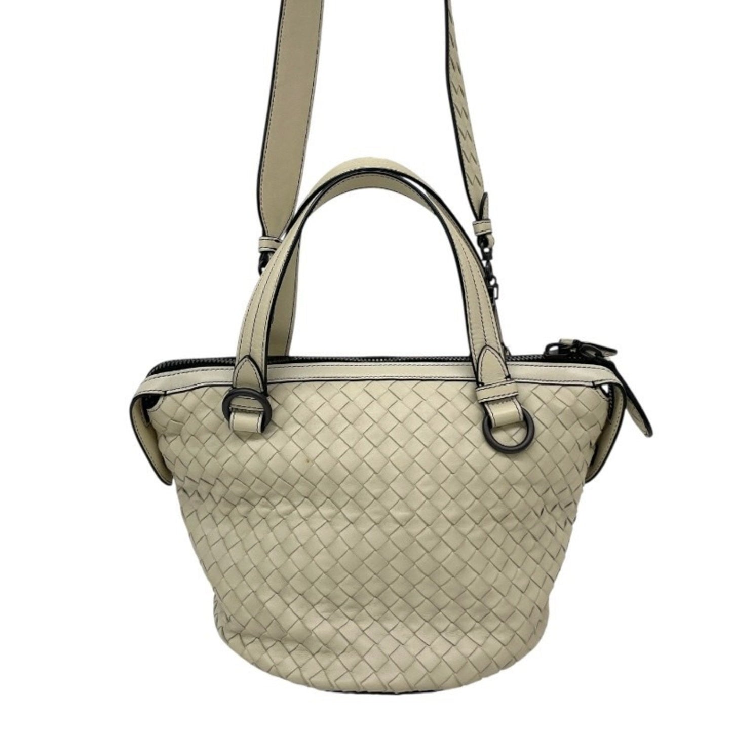 Bottega Veneta Tambouras, White, Leather, handbag