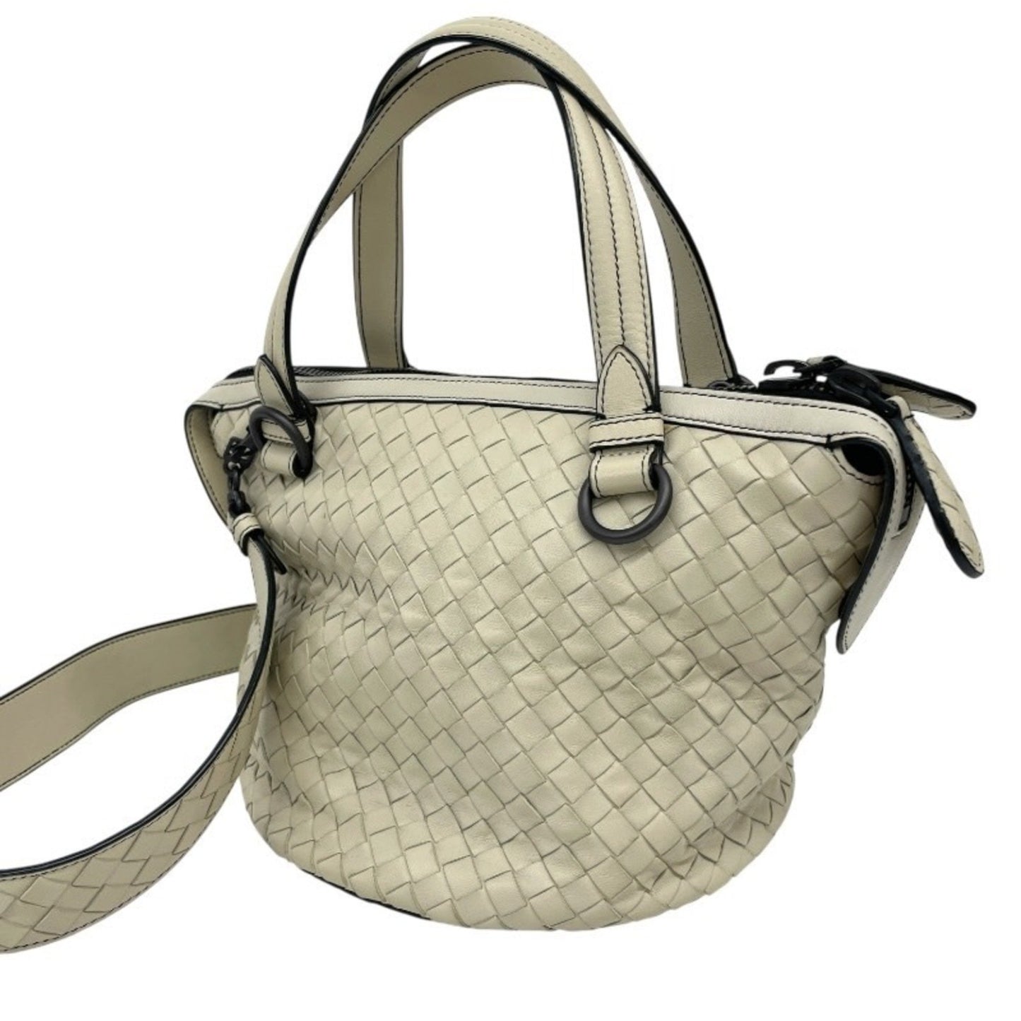 Bottega Veneta Tambouras, White, Leather, handbag