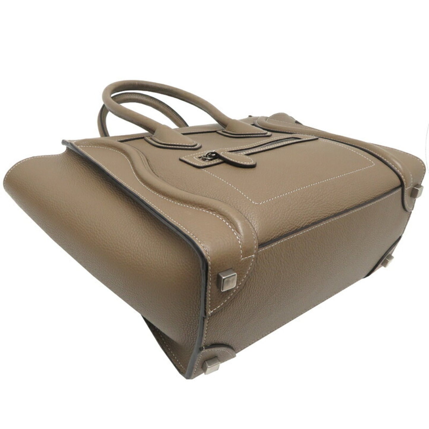 Céline Luggage, Grey, Leather, handbag