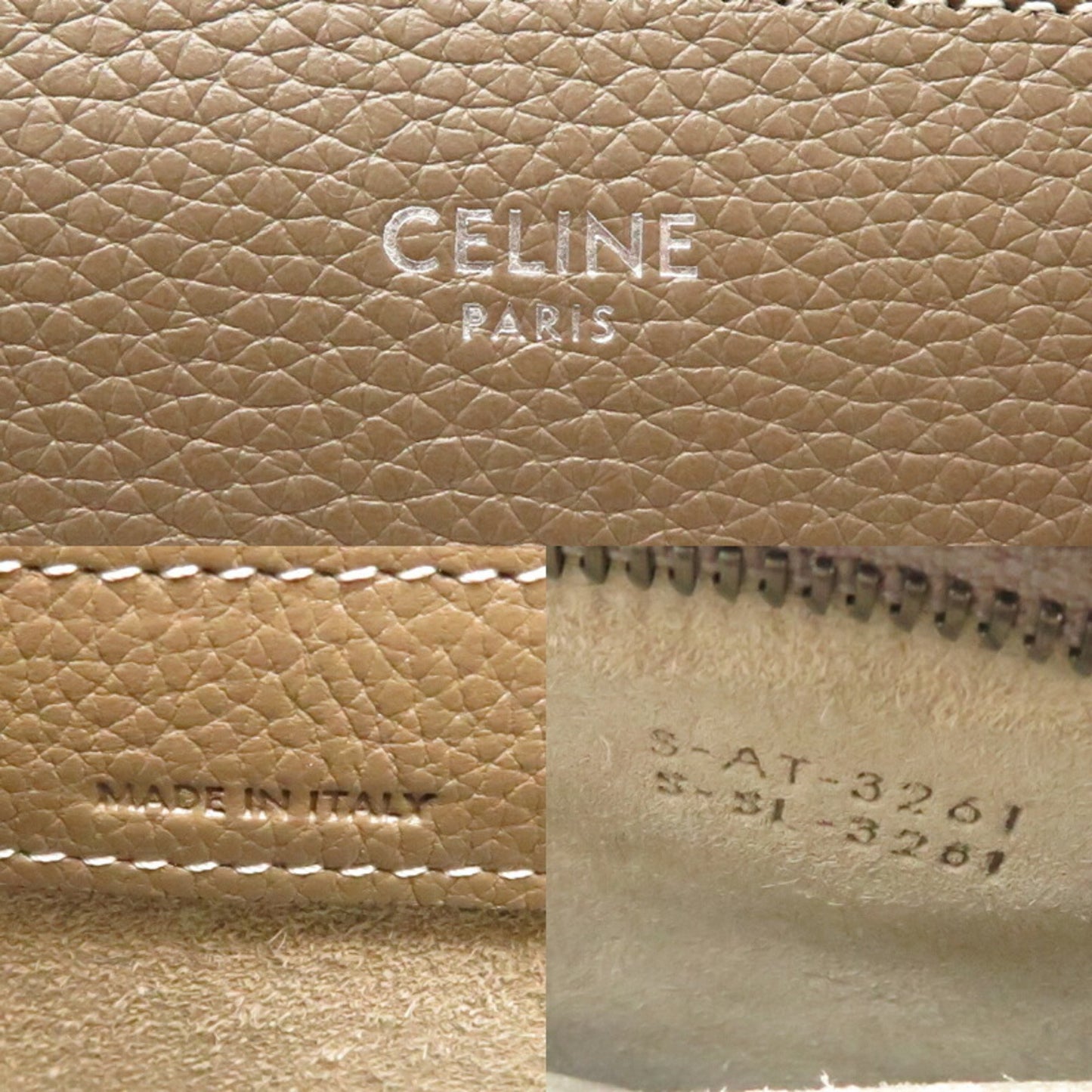 Céline Luggage, Grey, Leather, handbag