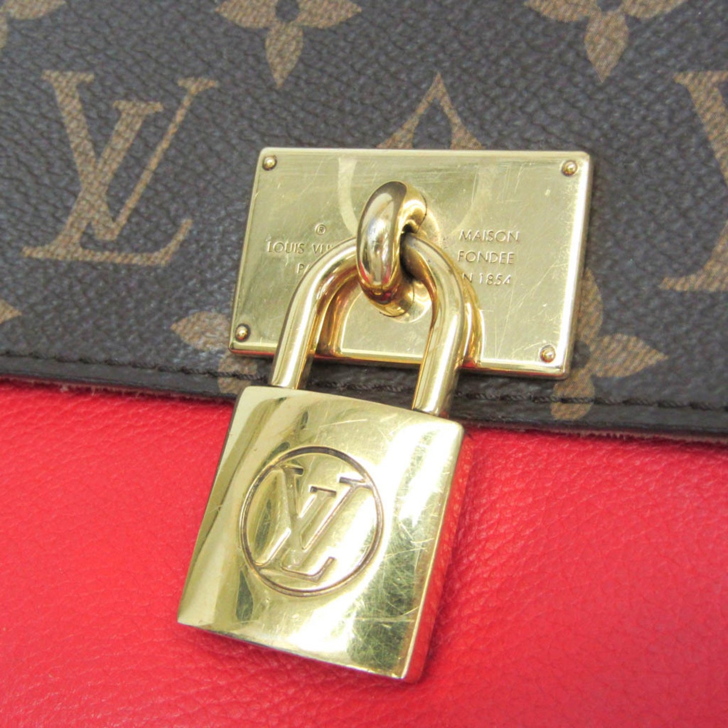 Louis Vuitton Marignan, Brown, Canvas, handbag