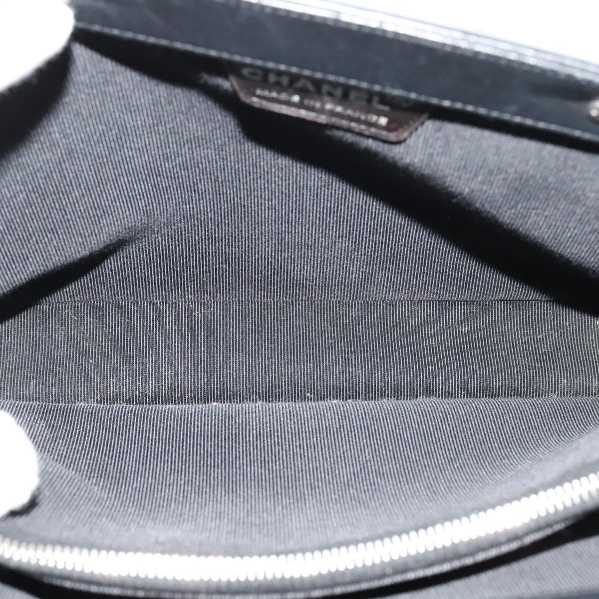 Chanel Chocolate bar, Black, Leather, handbag