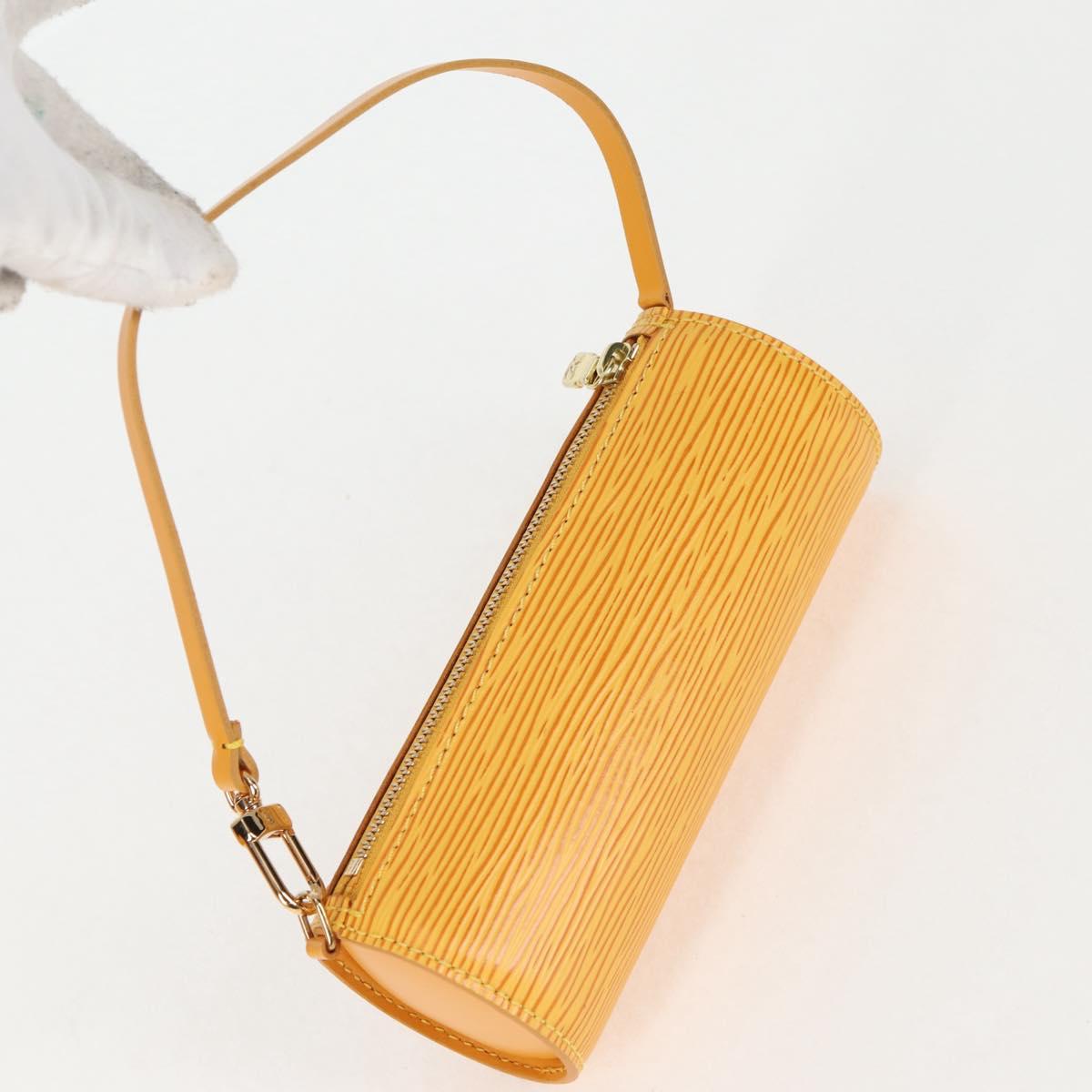 Louis Vuitton Papillon, Yellow, Leather, handbag