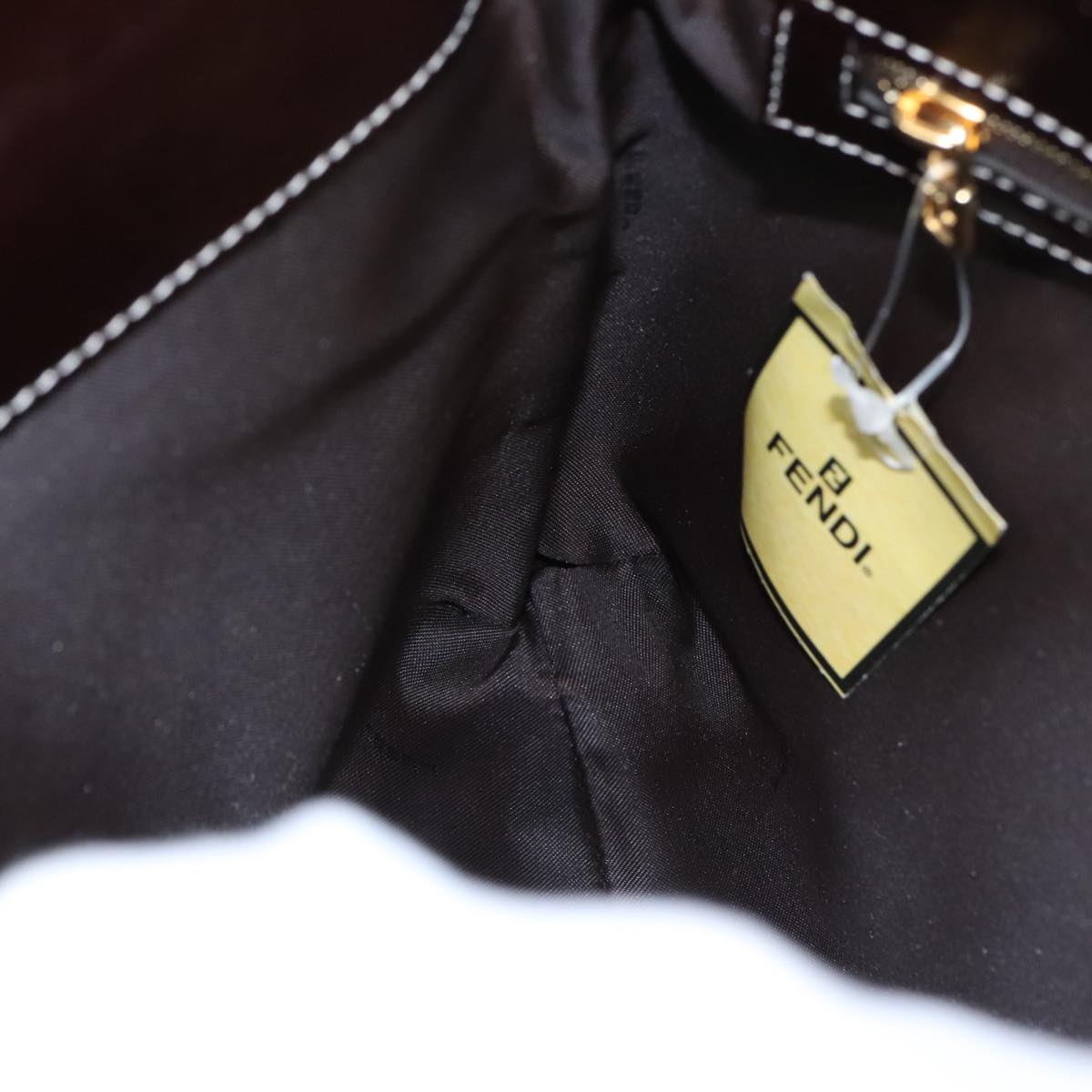 Fendi Baguette, Brown, Canvas, shoulder