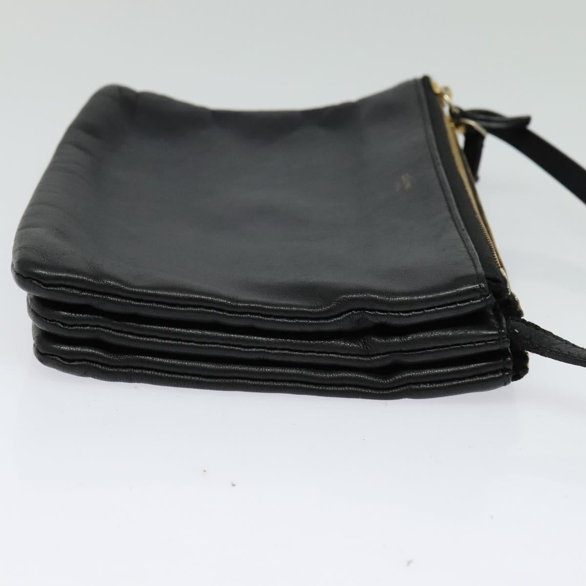 Céline Trio, Black, Leather, shoulder
