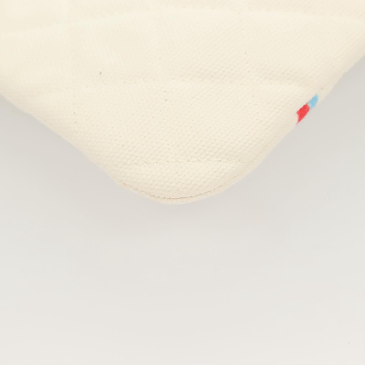 Chanel Coco Cuba, White, Canvas, clutch