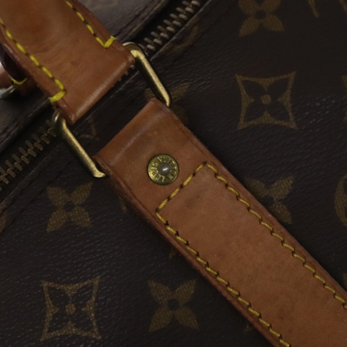 Louis Vuitton Keepall Bandoulière 60, Brown, Canvas, travel