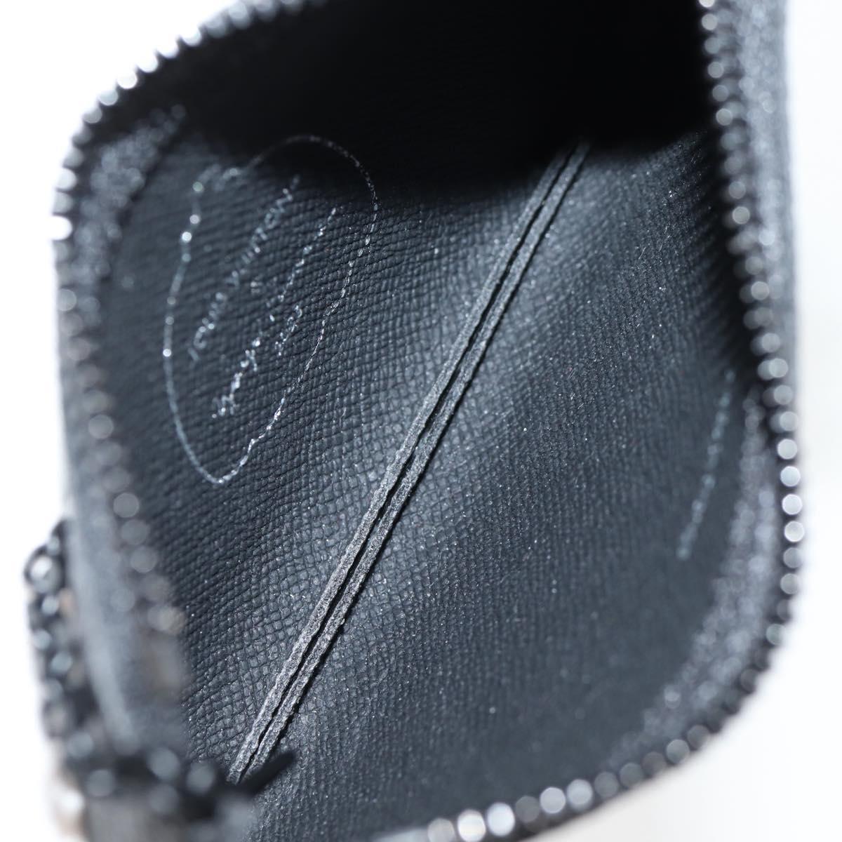 Louis Vuitton Pochette Clés, Black, Canvas, wallet