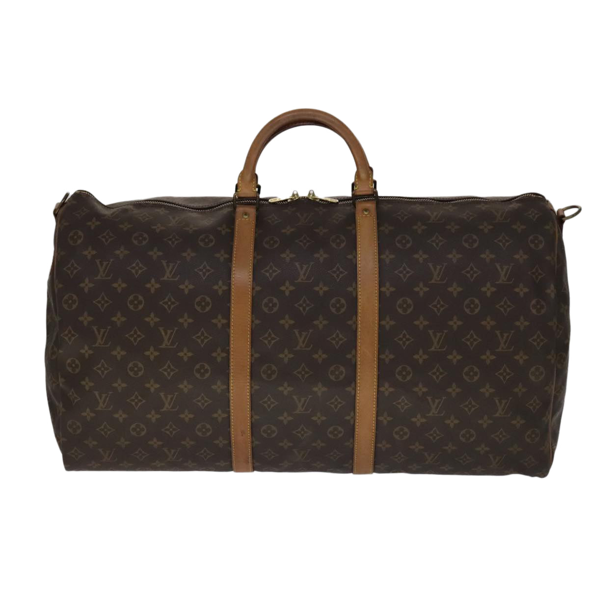 Louis Vuitton Keepall Bandoulière 60, Brown, Canvas, travel