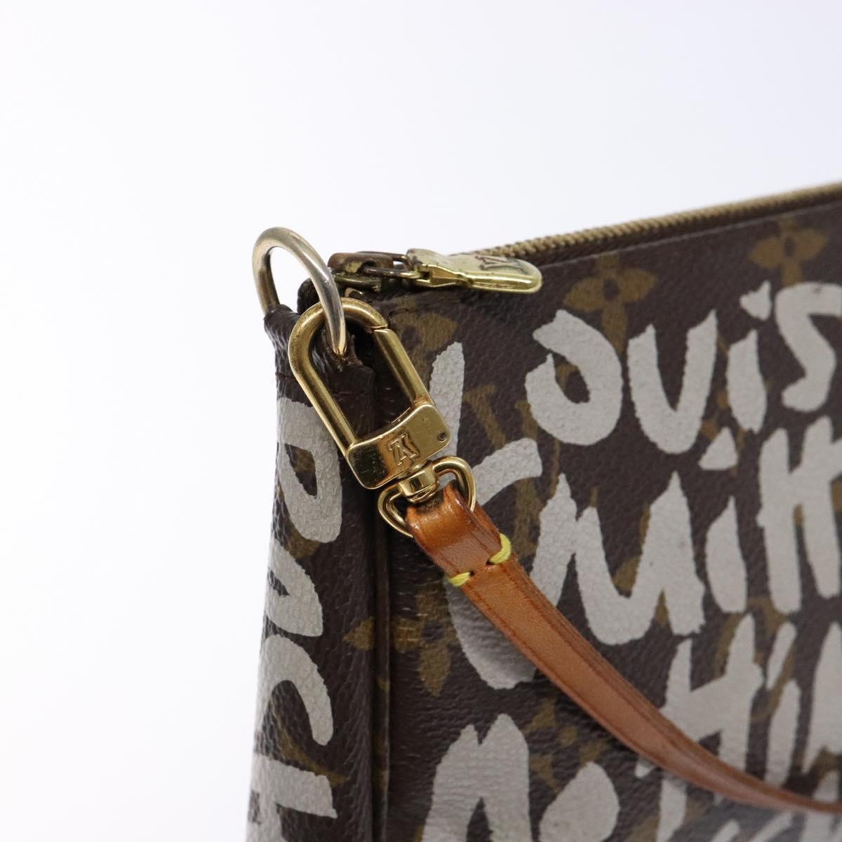 Louis Vuitton Pochette Accessoire, Brown, Canvas, clutch