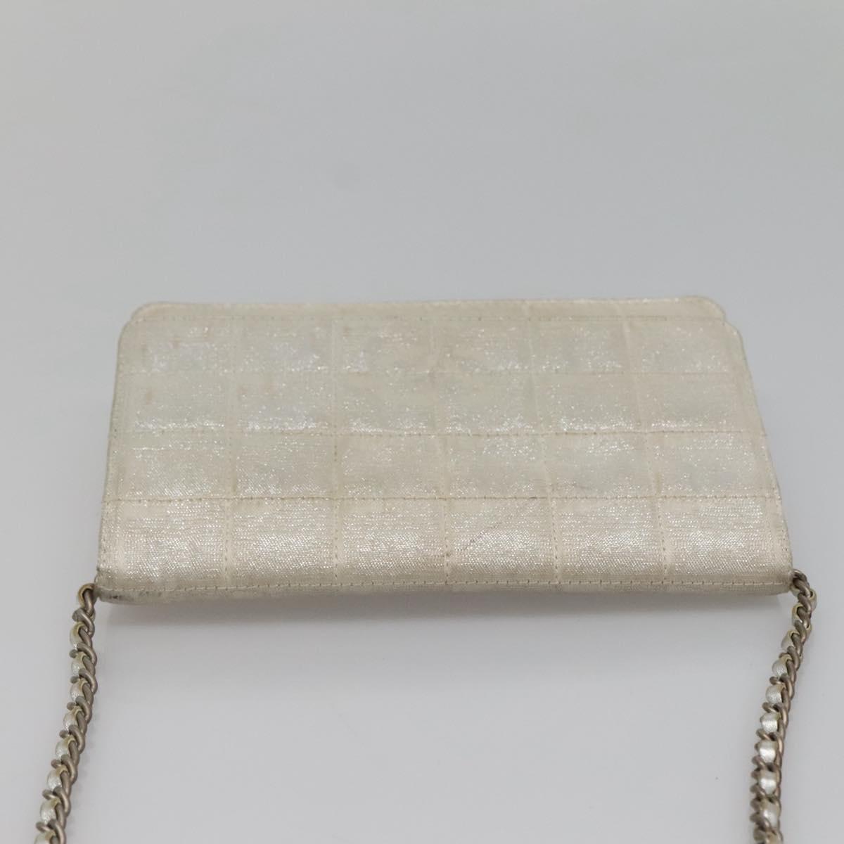 Chanel, Silver, NYLON, clutch