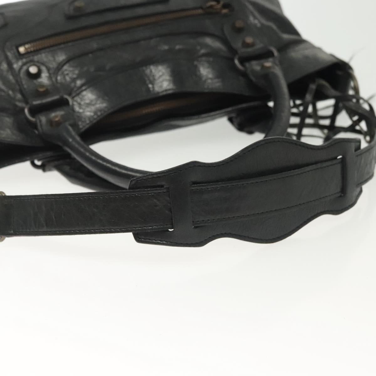 Balenciaga First, Black, Leather, handbag