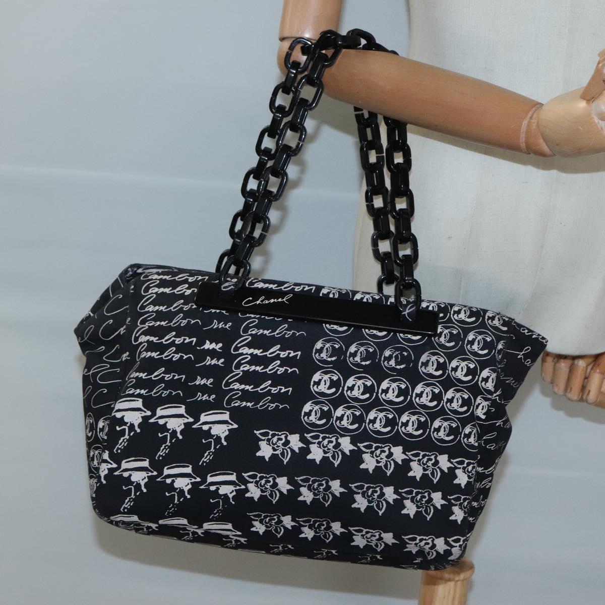 Chanel, Black, Canvas, tote