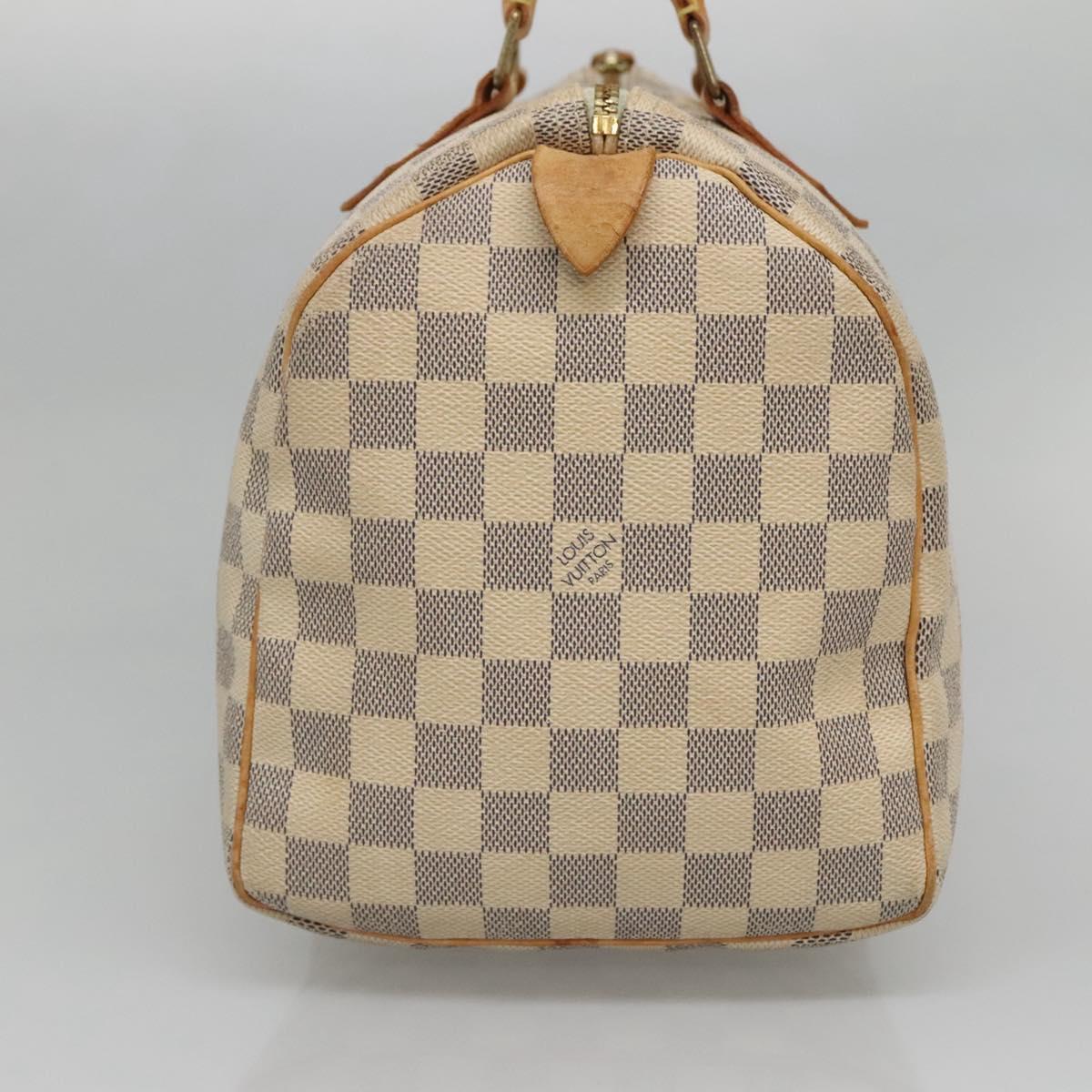 Louis Vuitton Speedy 30, White, Canvas, handbag