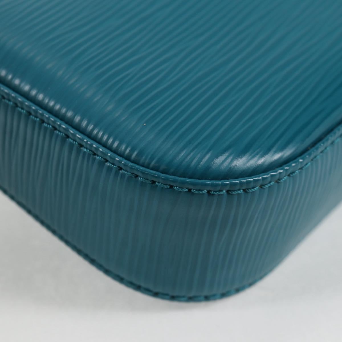 Louis Vuitton Pochette Accessoire, Blue, Leather, clutch