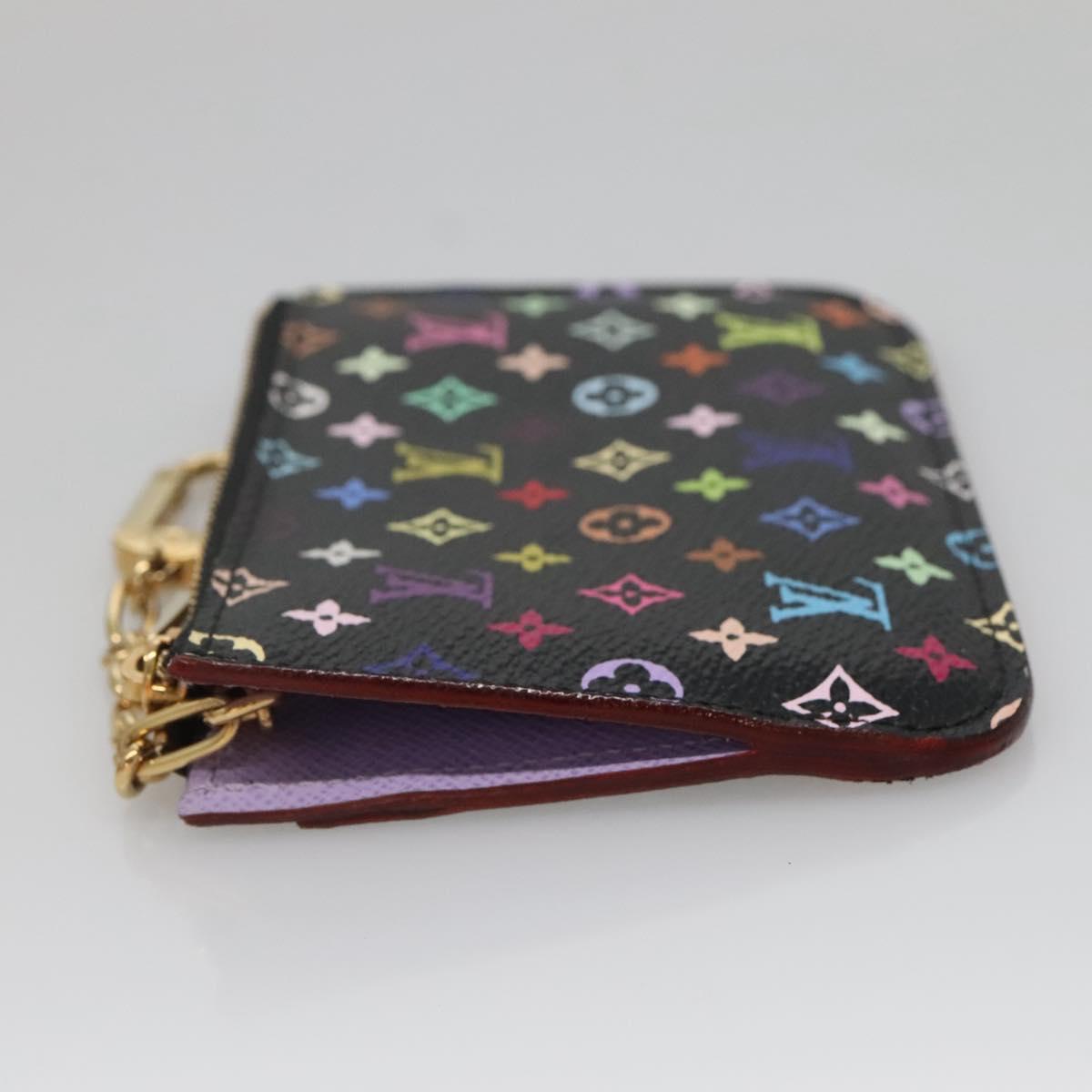 Louis Vuitton Pochette Clés, Black, Canvas, wallet