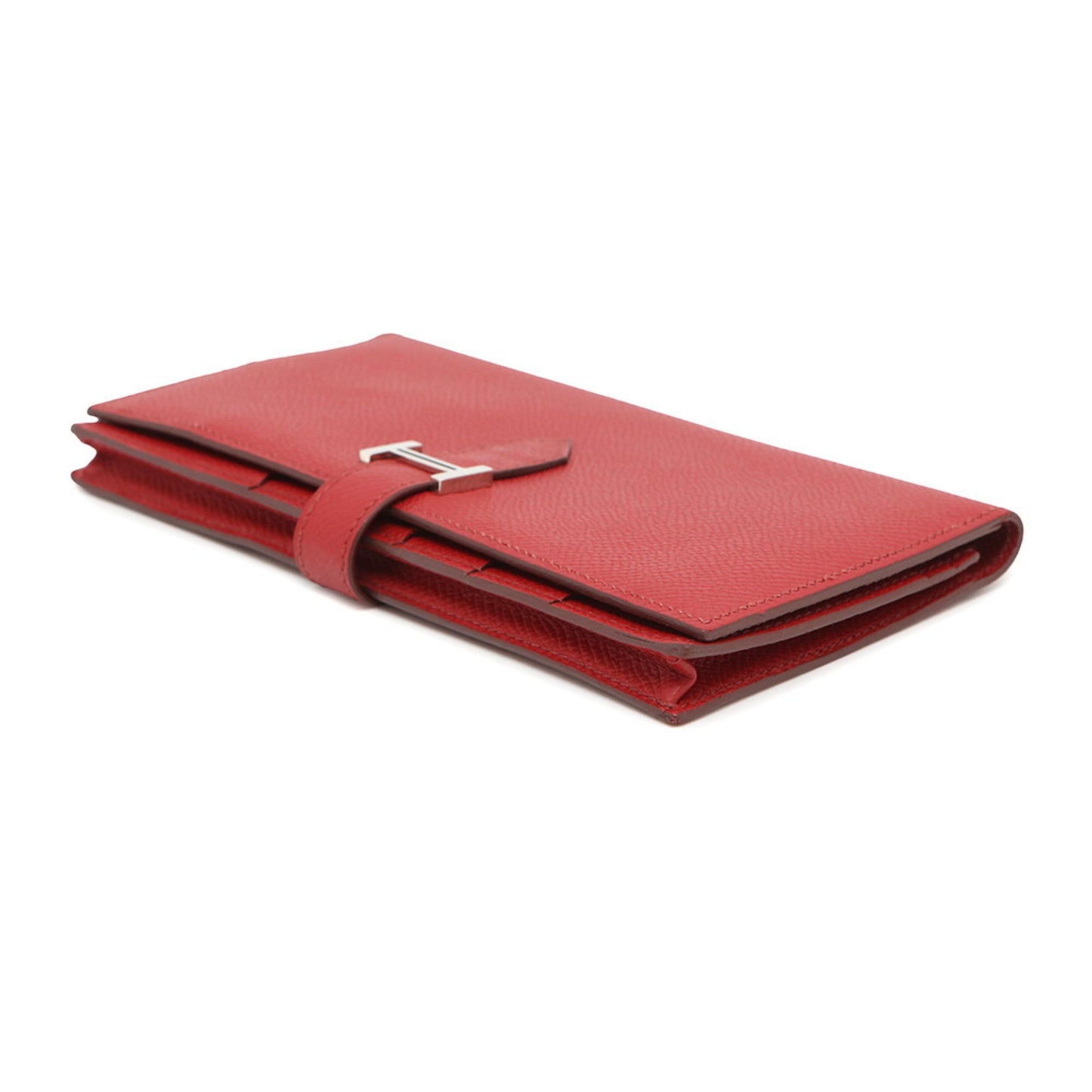 Hermès Béarn, Red, Leather, wallet