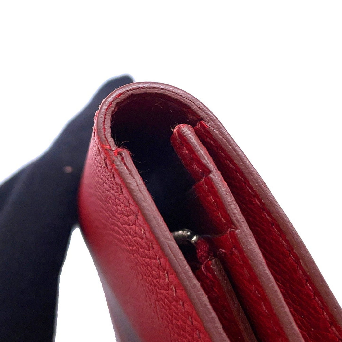 Hermès Béarn, Red, Leather, wallet