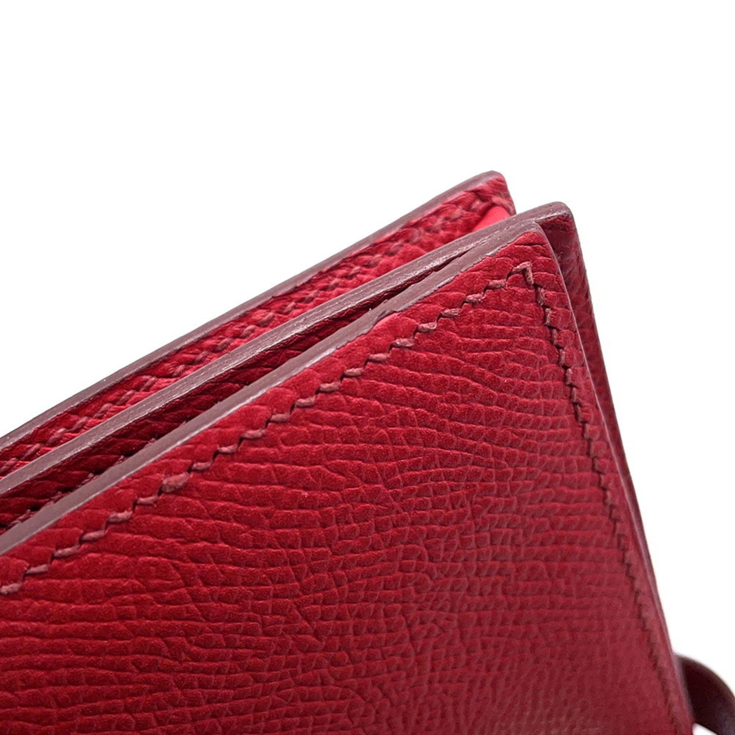 Hermès Béarn, Red, Leather, wallet