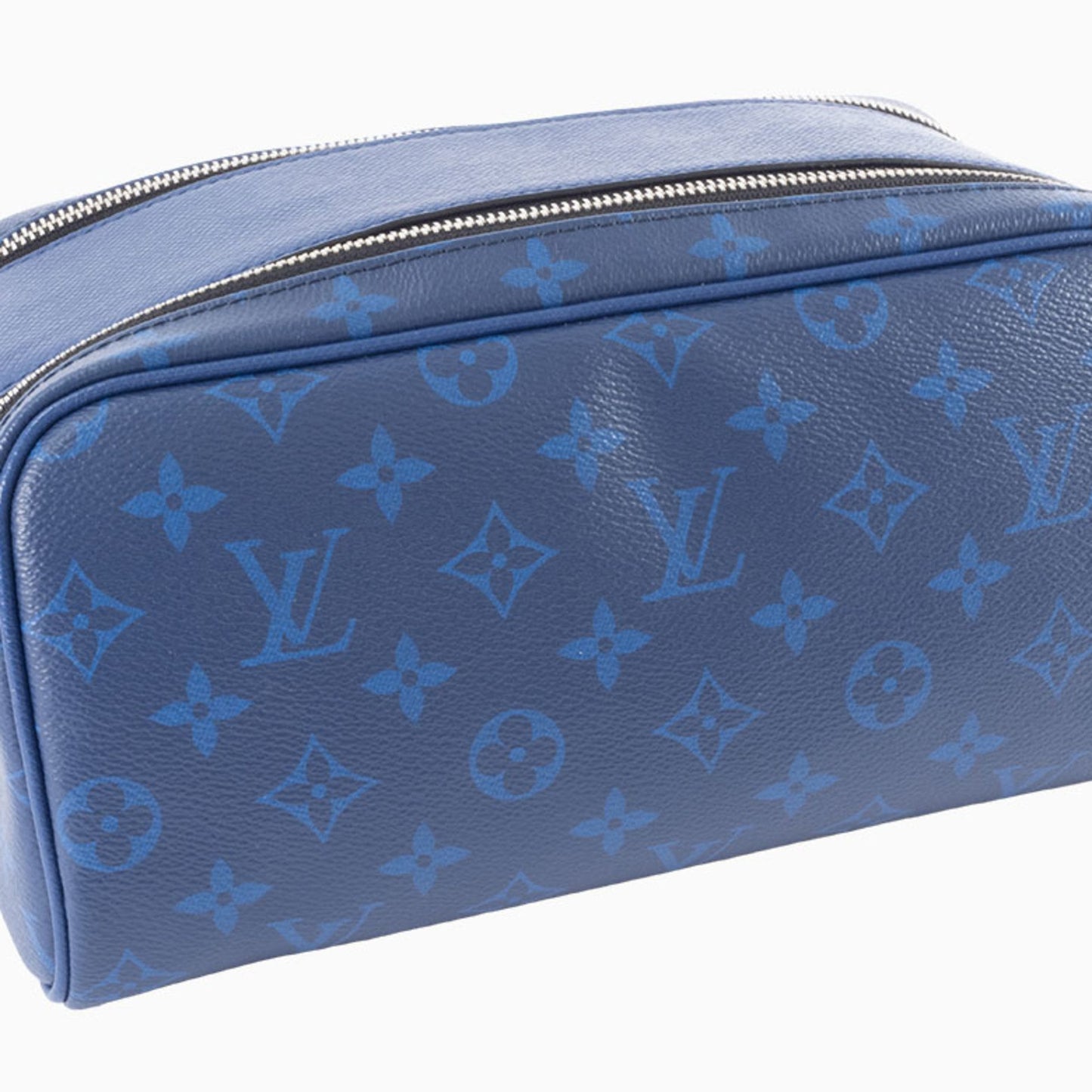 Louis Vuitton Dopp Kit, Blue, Canvas, clutch