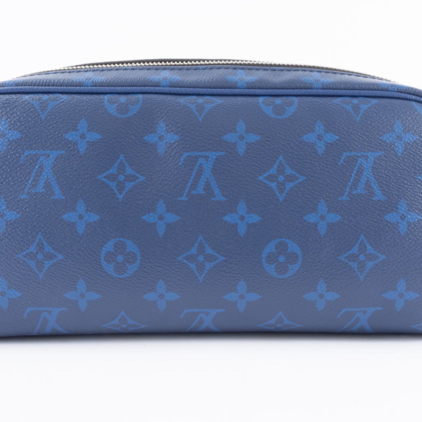 Louis Vuitton Dopp Kit, Blue, Canvas, clutch