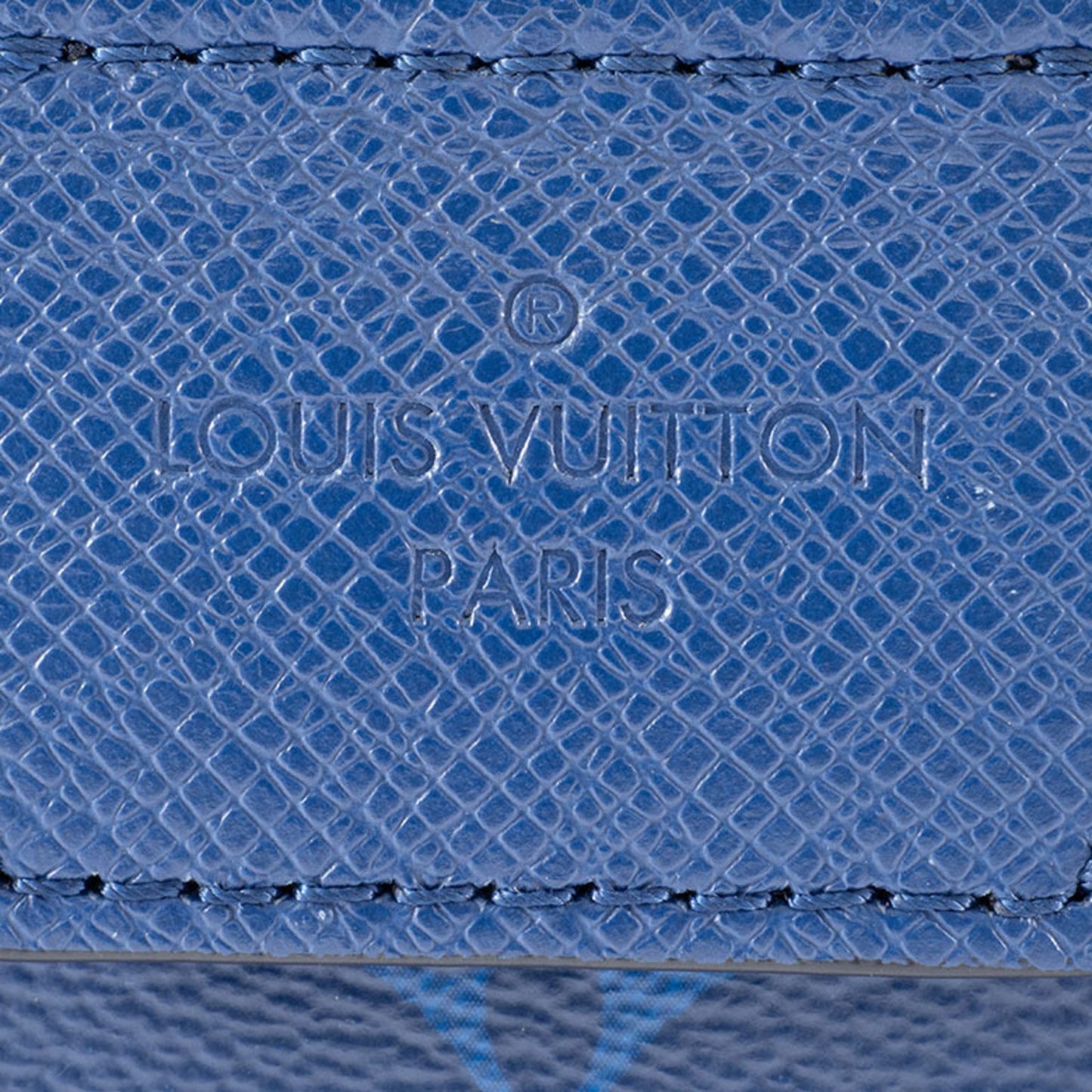 Louis Vuitton Dopp Kit, Blue, Canvas, clutch