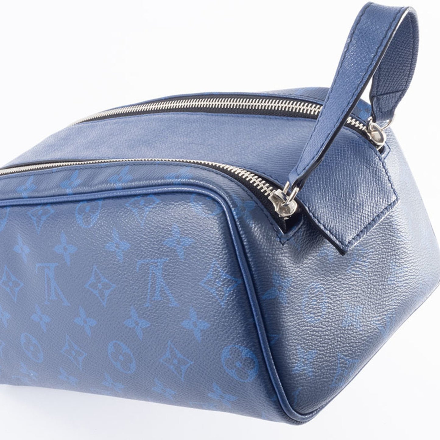 Louis Vuitton Dopp Kit, Blue, Canvas, clutch