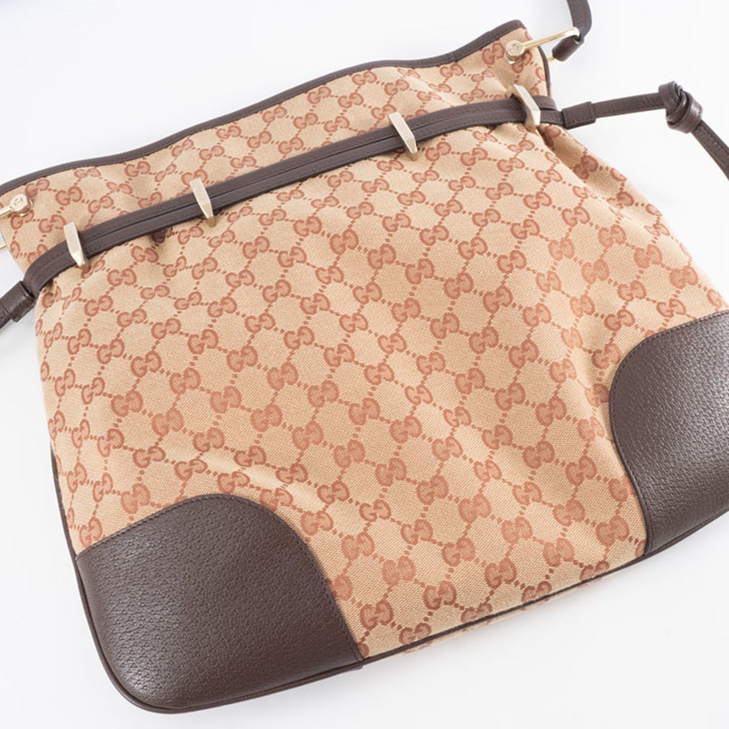Gucci Horsebit, "BEIGE, BROWN", "CANVAS, LEATHER", shoulder