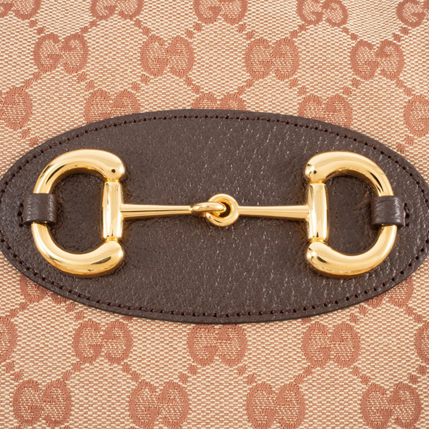 Gucci Horsebit, "BEIGE, BROWN", "CANVAS, LEATHER", shoulder