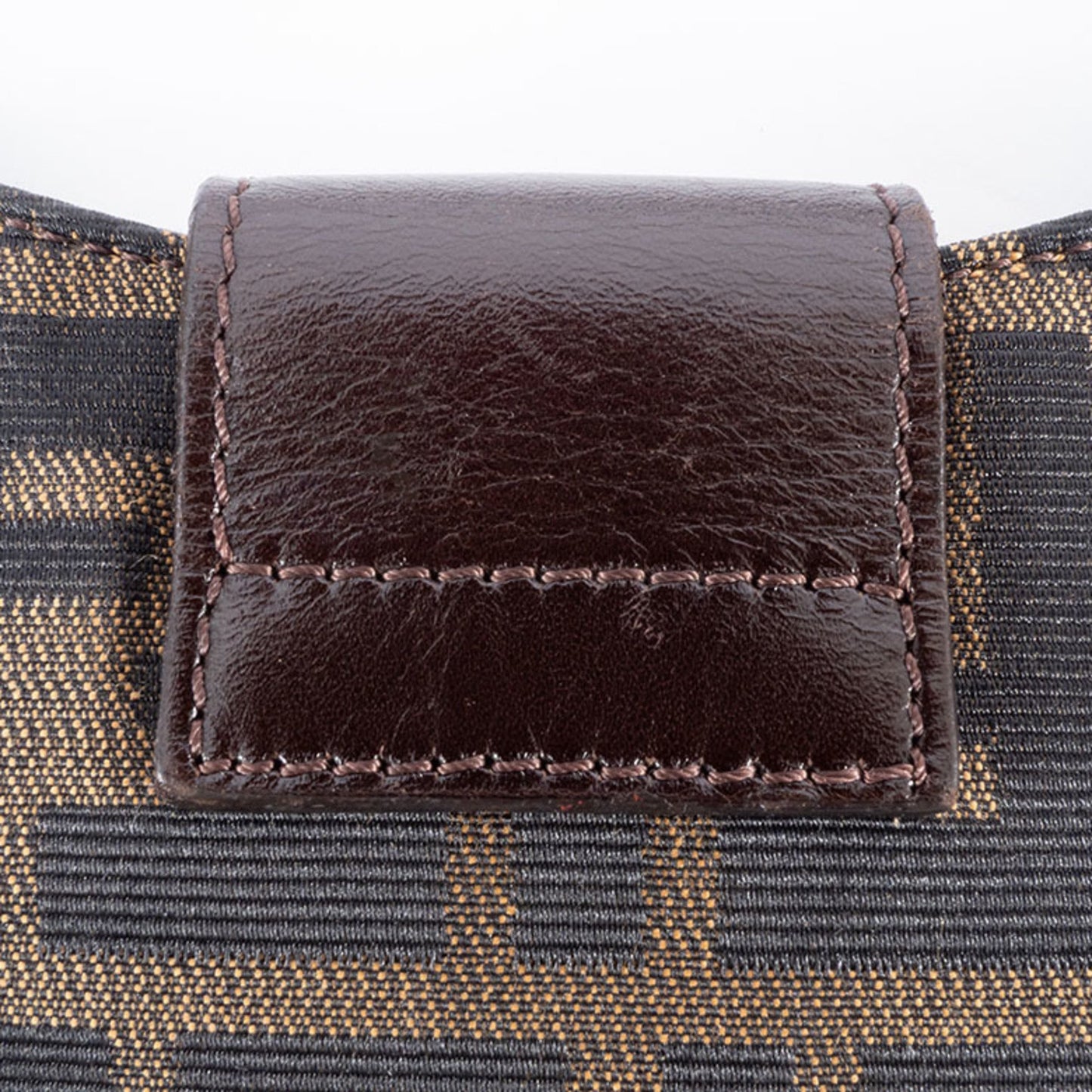 Fendi Baguette, Brown, Canvas, shoulder