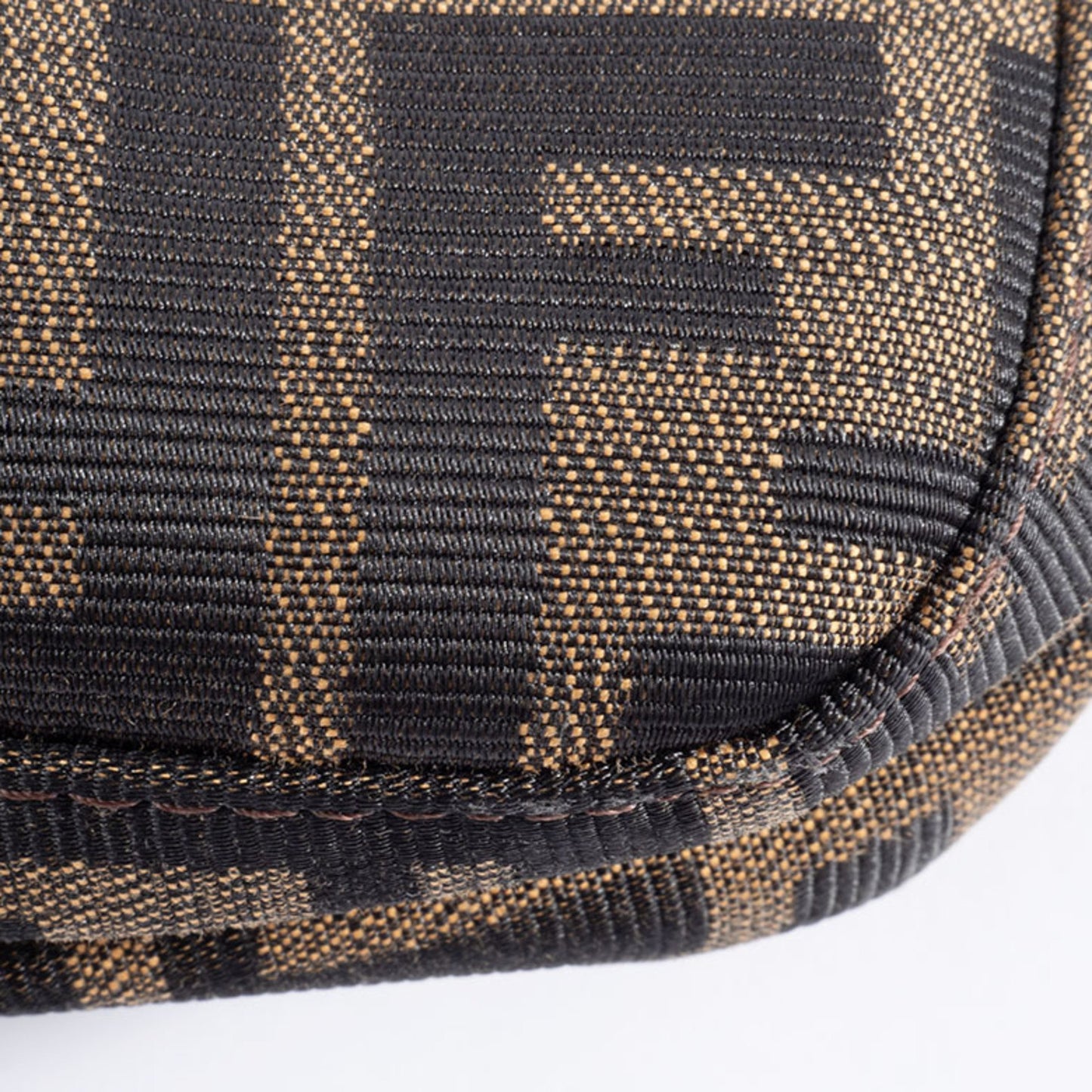 Fendi Baguette, Brown, Canvas, shoulder