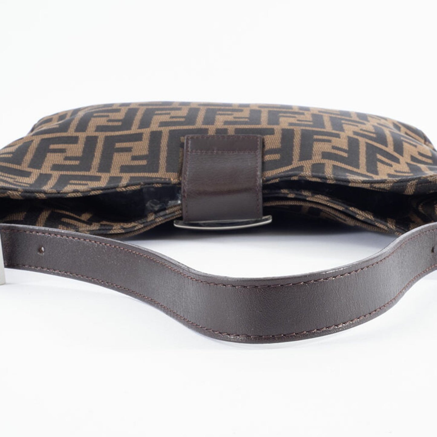 Fendi Baguette, Brown, Canvas, shoulder
