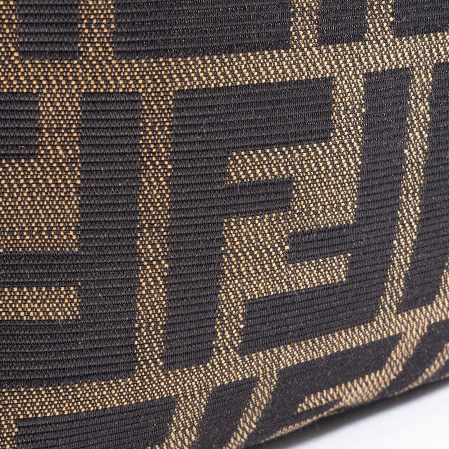 Fendi Baguette, Brown, Canvas, shoulder